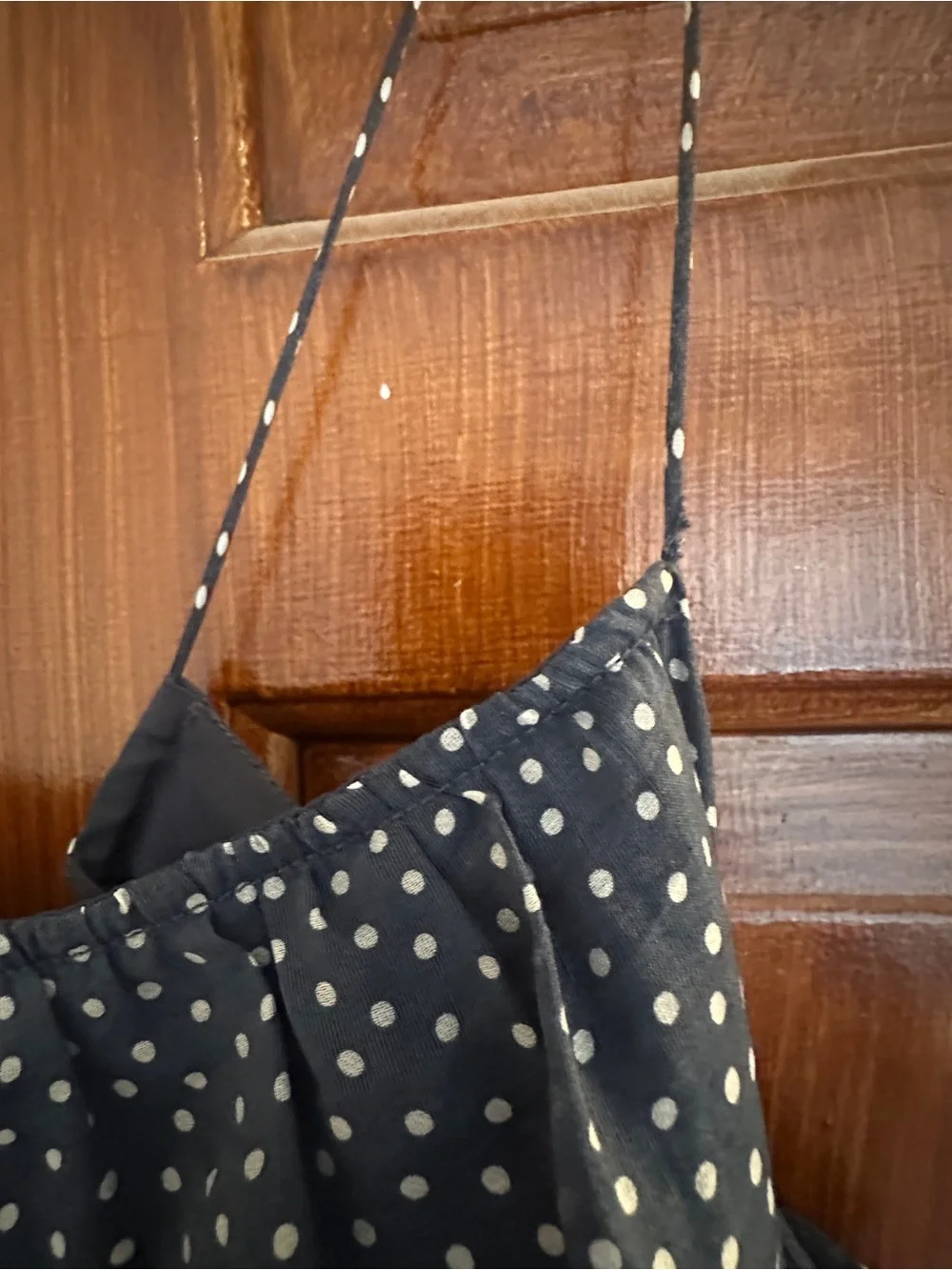 Abercrombie & Fitch Navy Polka Dot Maxi Dress